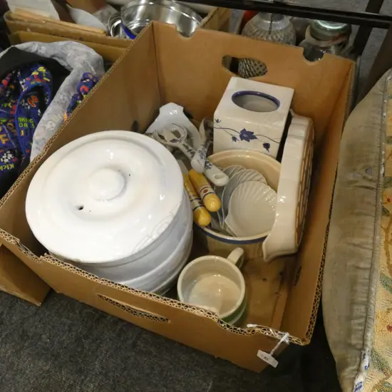 BOX ASSORT KITCHENALIA; T. G. GREEN / FRENCH ETC