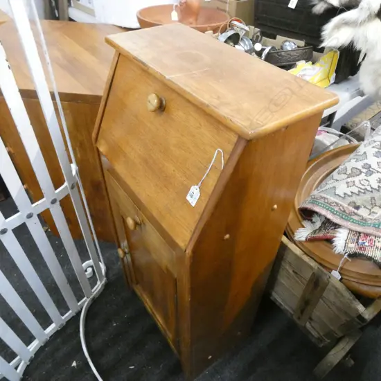 SMALL MODERN DROP FRONT DESK 445X 285X 975mm