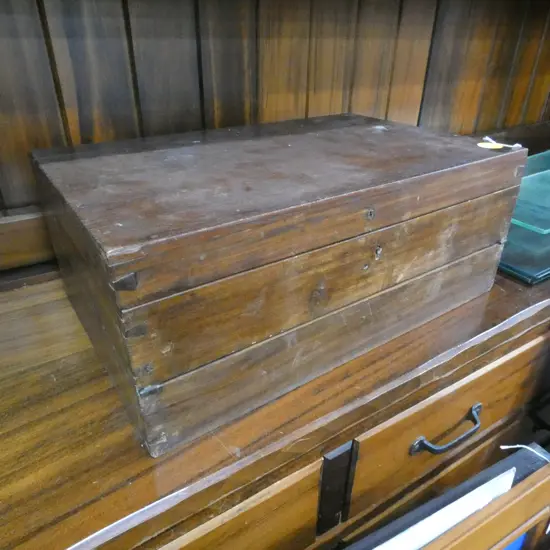 WOODEN WRITING BOX NO KEY W.415mm