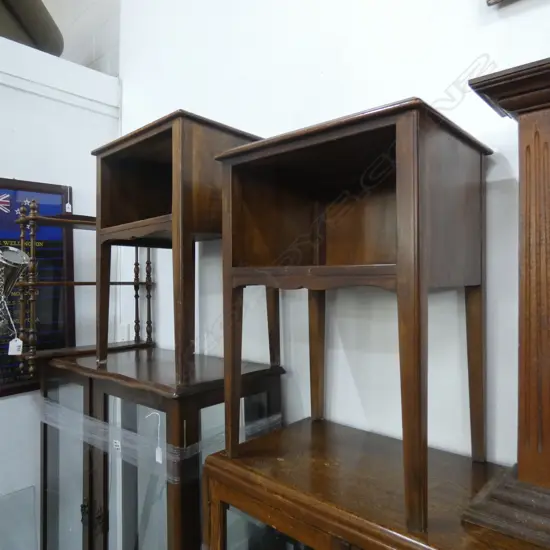PR MAHOGANY BEDSIDE CABINETS (WEAR TO TOP ON ONE)