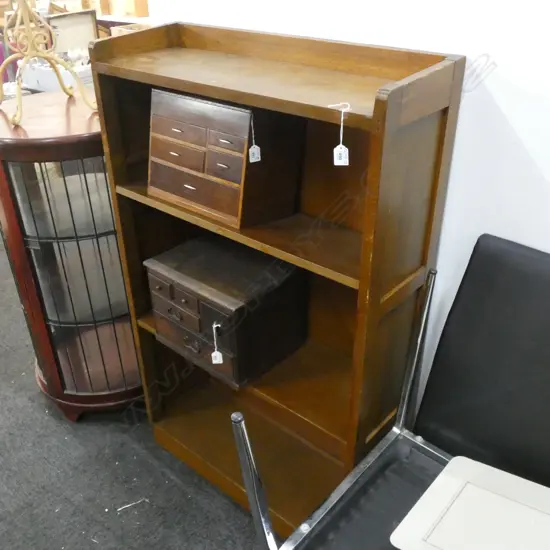 1930'S TEAK BOOKCASE 4 LEVEL ADJUSTABLE