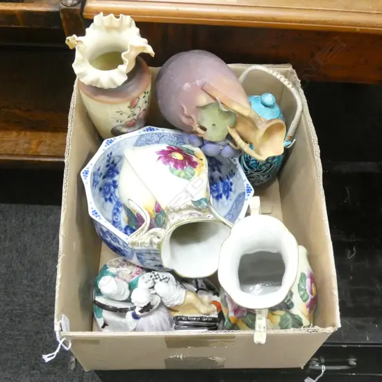 BOX LOT ASST. CERAMICS ETC