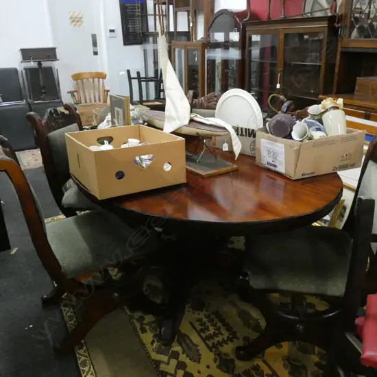 RAY WATKINS KAURI HAND ADZED TABLE & 6 CHAIRS...