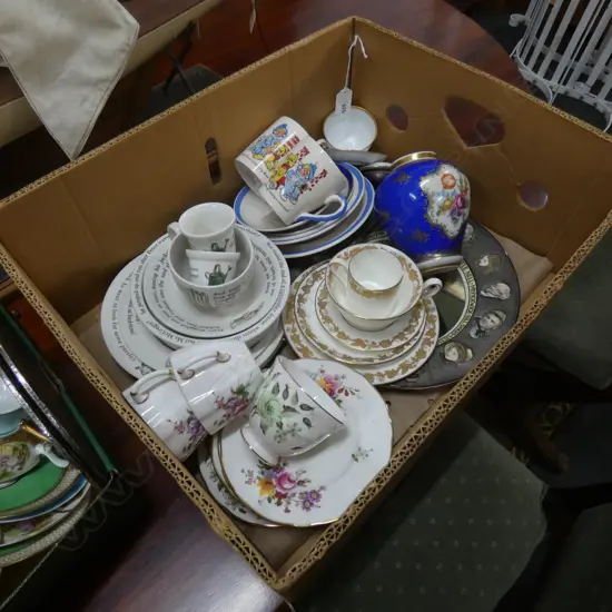 LG BOX LOT QUALITY CHINA - WEDGWOOD / RCD / ROYAL DOULTON ETC.