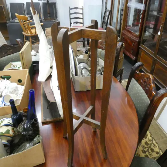 OAK PLANT STAND H. 640MM