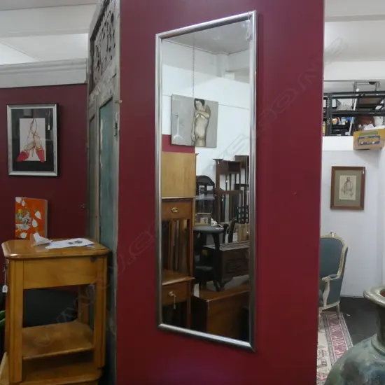 SILVER METAL FRAMED MIRROR 1200x445mm