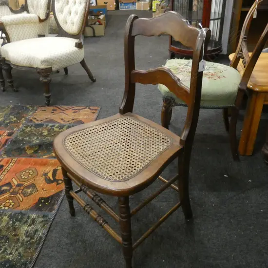 OLD CHAIR WOVEN CANE SEAT