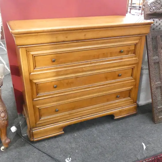 GRANGE? QUALITY CHEST OF 3 DRAWERS SQUARE PEG DETAIL...