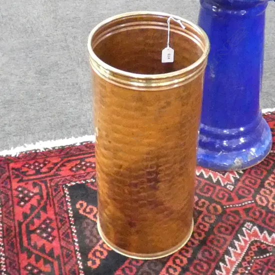 BRASS & COPPER UMBRELLA STAND H. 500 DIA 230MM