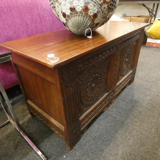 JACOBEAN STYLE CARVED BOX...