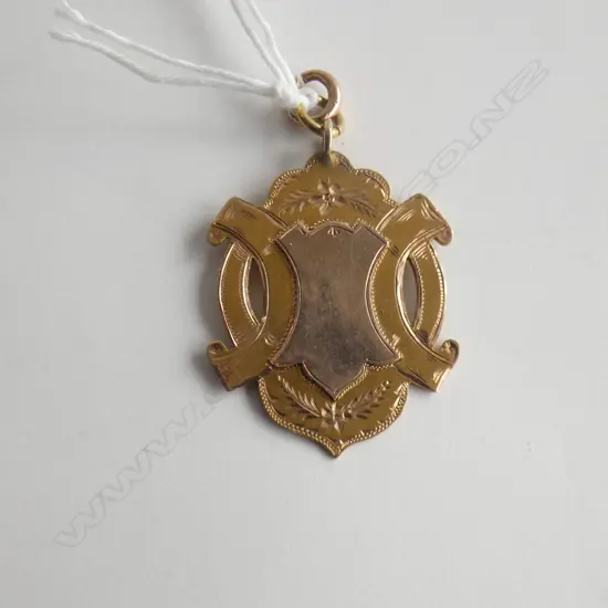 NZ 9CT 1931 'DOMINION DAIRY SHOW HAWERA..' FOB MEDAL 5.95gms.