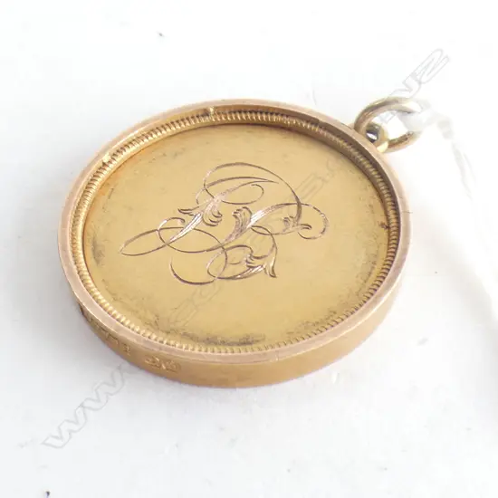 NZ 1916 9CT 'DUNSANDEL BOWLING TOURNAMENT' FOB MEDAL 6.7gms