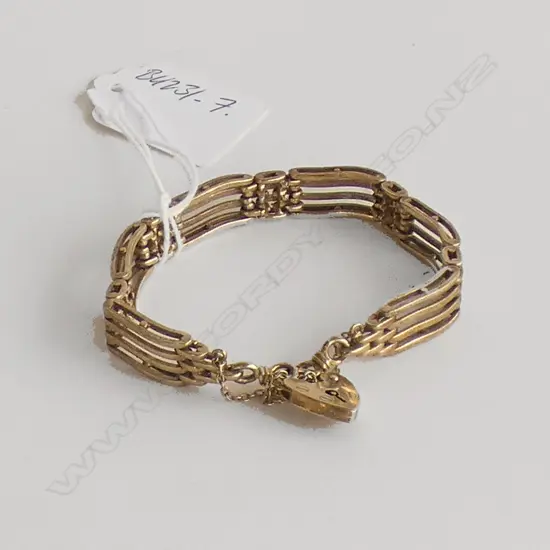 (20267) SILVER GOLD PLATED GATE LINK BRACELET