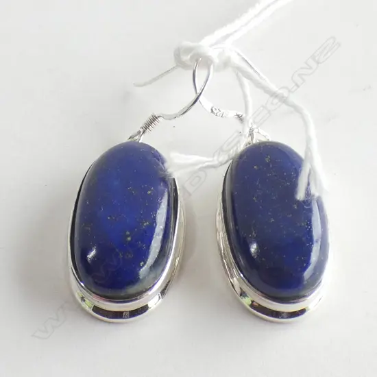 PR LAPIZ LAZULI & 925 SILVER DROP EARRINGS