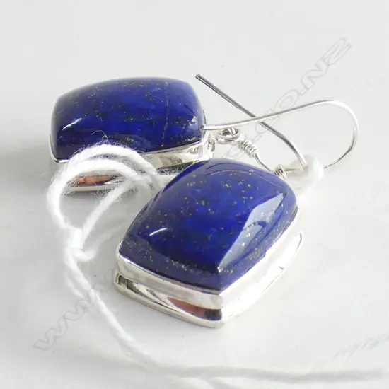 PR LAPIS LAZULI & 925 SILVER DROP EARRINGS 