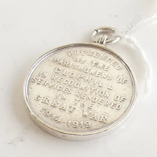 Silver Great War medallion