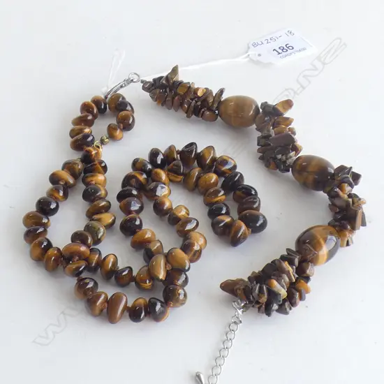 TIGERS EYE NECKLACE & BRACELET