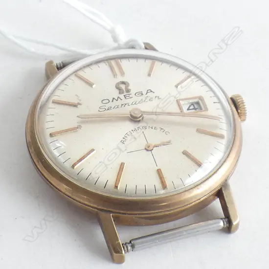EARLY COPY WATCH MARKED OMEGA & 18k BUT NOT GOLD & NOT OMEGA