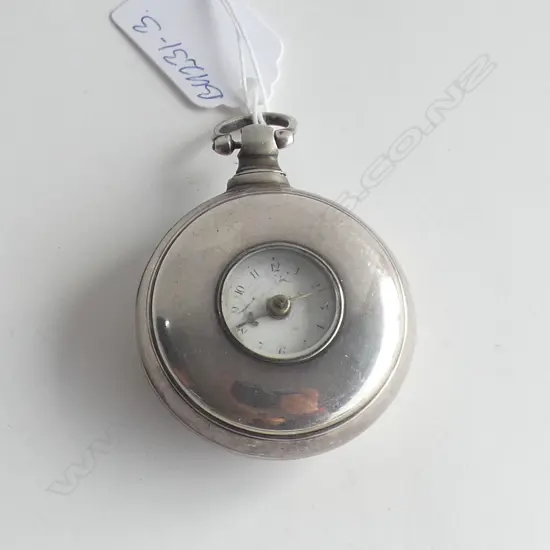 c1818 SILVER PAIR CASED POCKET WATCH FUSEE BY THOMAS GLAZE of BRIDGNORTH