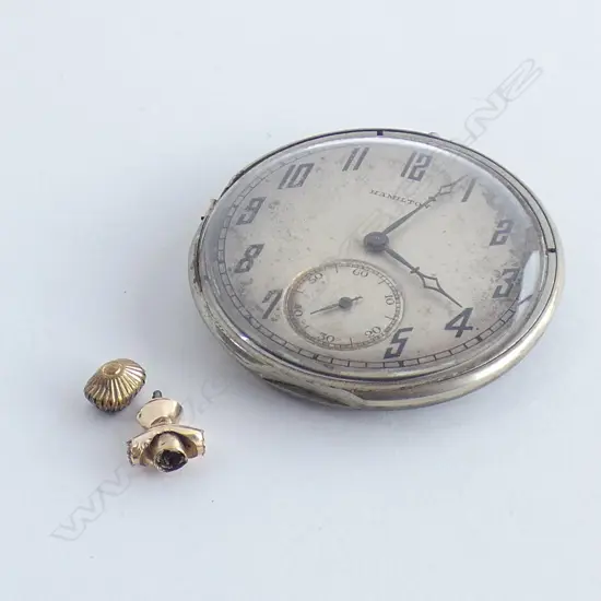 HAMILTON POCKET WATCH MOVEMENT NO CASE