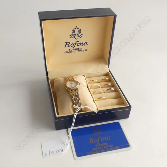 ROFINA LADIES QUARTZ WATCH, BOXED 