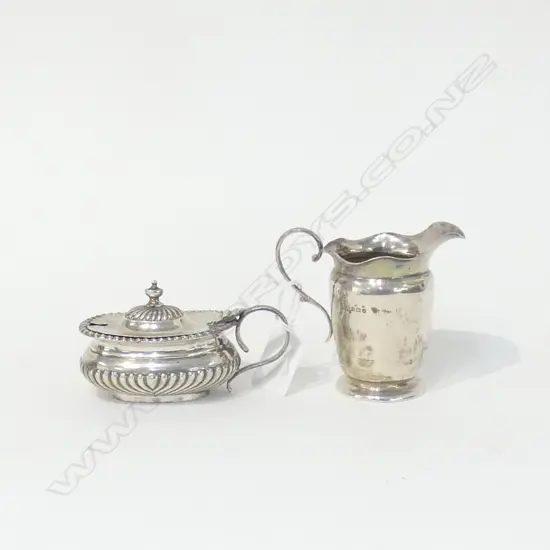 HALLMARKED STG SILVER JUG & CONDIMENT 129 GRAMS