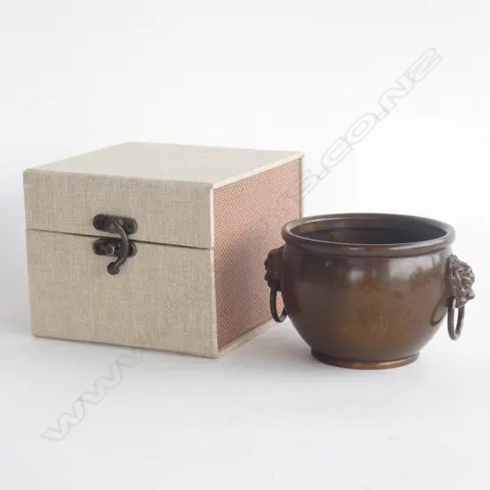 CHINESE METAL INCENSE BURNER 100mm dia + BOX