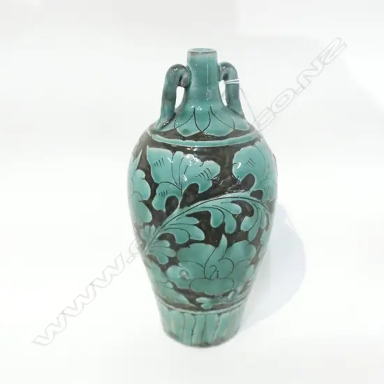 CHINESE CIZHOU GREEN GLAZE VASE H 255MM