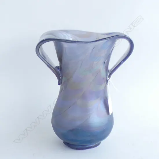 TIFFANY FAVRILE STYLE DOUBLE HANDLED VASE H.235mm
