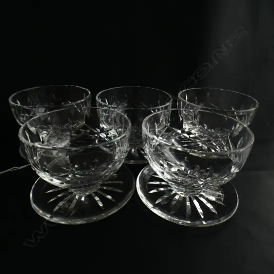 6 x WATERFORD CRYSTAL SUNDAE GLASSES H. 80mm D. 100mm