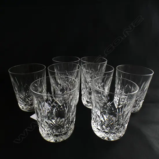 8 x WATERFORD CRYSTAL TUMBLERS H. 90mm