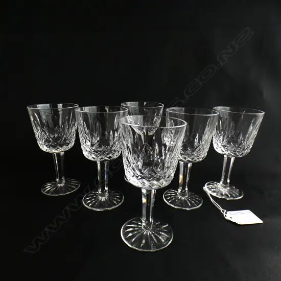 6 x WATERFORD CRYSTAL SHERRY GLASSES H.110mm