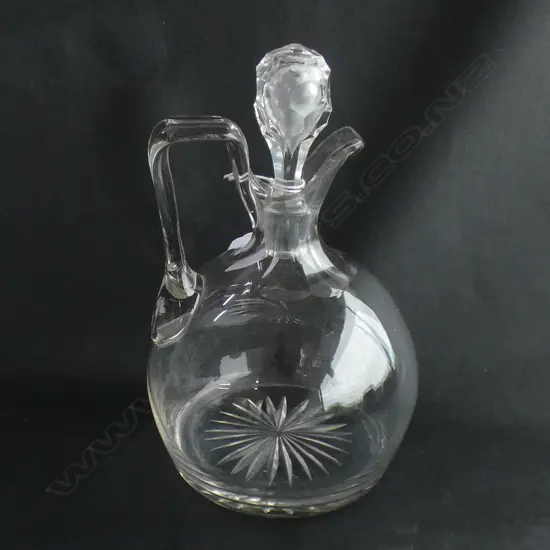 EARLY 20thC CUT GLASS JUG CARAFFE