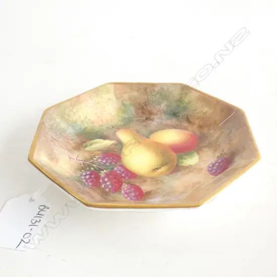 ROYAL WORCESTER DISH HANDPAINTED FRUIT BY HARRY AYRTON W. 120mm