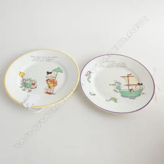 2 x SHELLEY LUCIE MABEL ATTWELL PLATES D. 150mm
