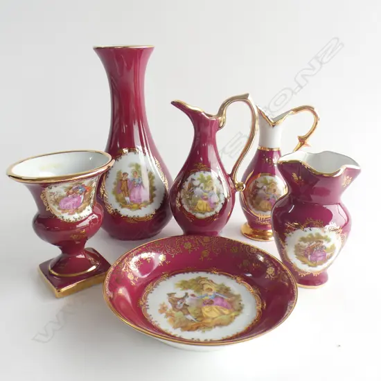 6 PIECES OF LIMOGES VASE H. 180mm