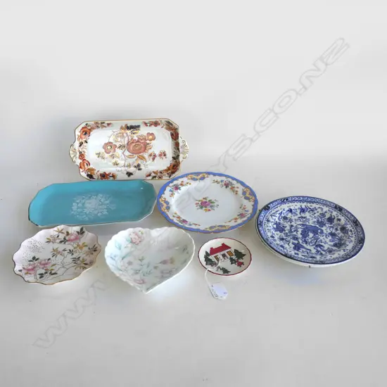 8 ASST PLATES INCL 2 BURLEIGH BLUEBIRD 