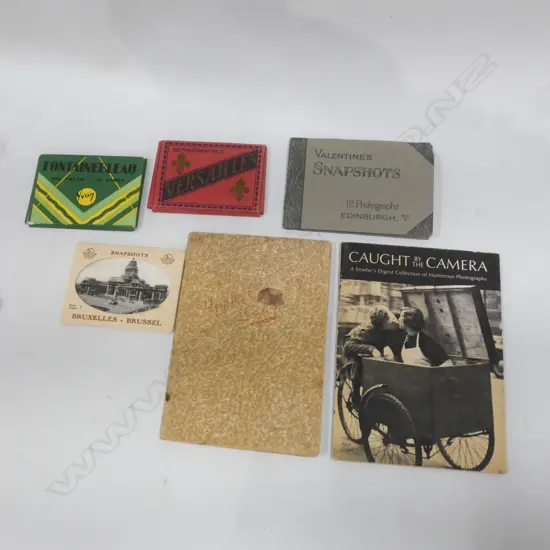 6 VINTAGE BOOKLETS. APPLE COOKING & CAUGHT by CAMERA + 4 PHOTO COLLECTIONS