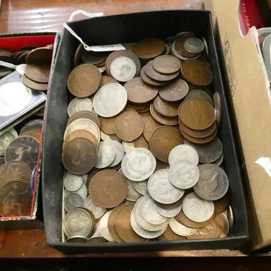 ASST. COINS; MOSTLY COPPER PENNIES 2.2 KG