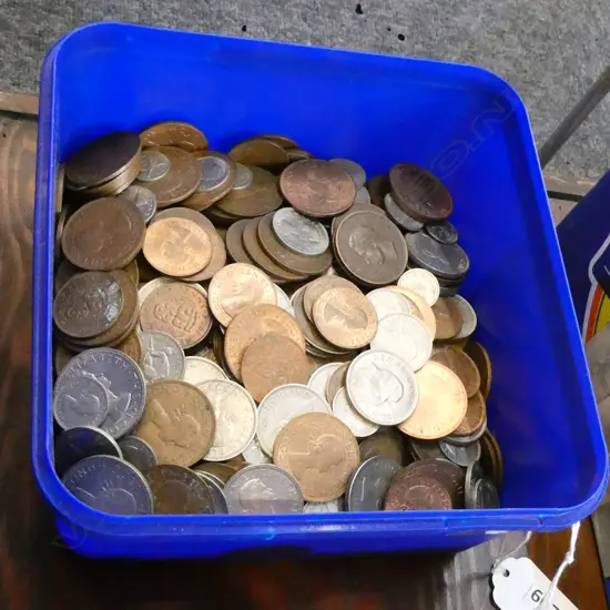 ASST. COINS; MOSTLY COPPER PENNIES 4 KG