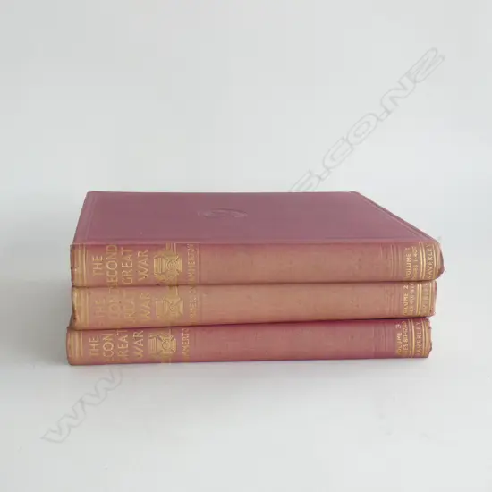 SET 3 'THE SECOND GREAT WAR' - VOLUMES 1-3 PUBLISHED 1946...
