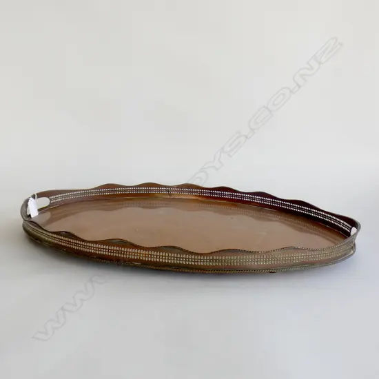 OVAL COPPER TRAY L. 610mm x 390mm