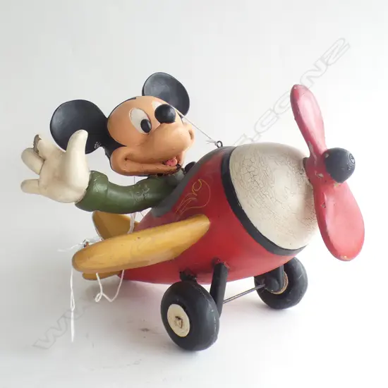 PAINTED FIBREGLASS MICKEY MOUSE IN PLANE AF L.500m 