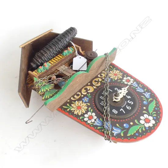 VINTAGE GERMAN COOKOO CLOCK W WEIGHT & PENDULUM