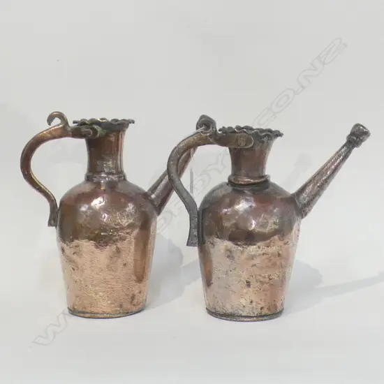 PR ANTIQUE PERSIAN COPPER LOTA BODNA WASH JUGS H.270mm