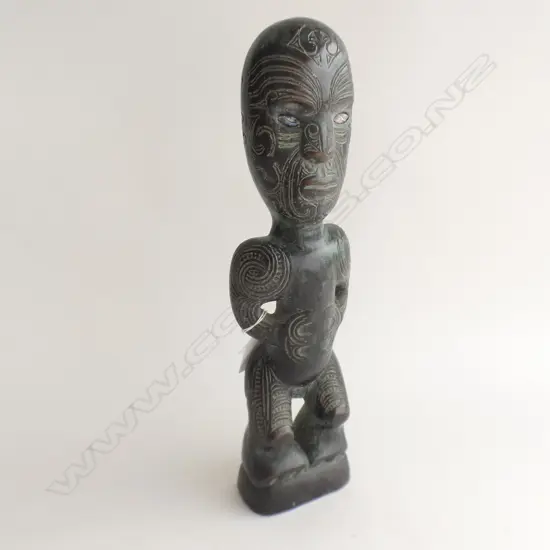 MAORI BRONZE TEKOTEKO / TOTEM FIGURE H.360mm