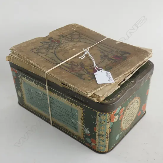 1851 PICTURE BOOK 'LANE'S TELESCOPIC VIEW THE GREAT EXHIBITION..1851' LOOSE BOARDS + OLD TIN...
