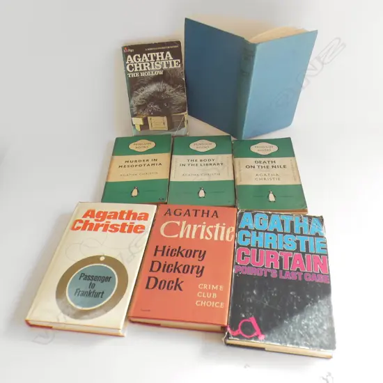 8 AGATHA CHRISTIE BOOKS INCL. 1ST ED 'HICKORY DICKORY DOCK' 1955