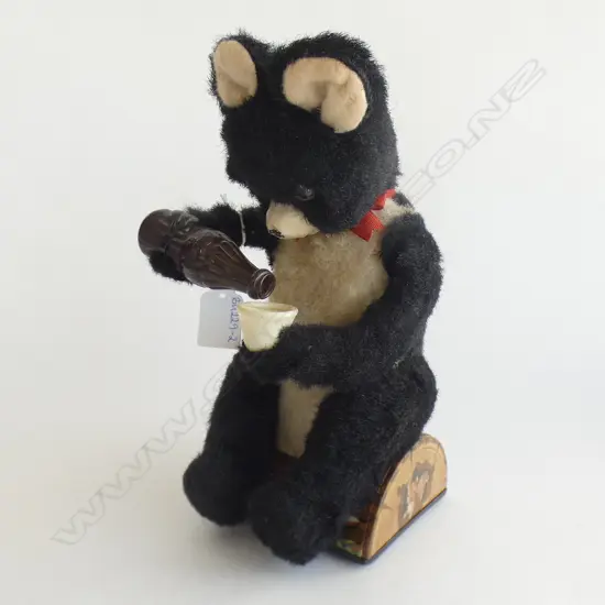 1960s BATTERY OPERATED TOY BEAR DRINKING COCO-COLA