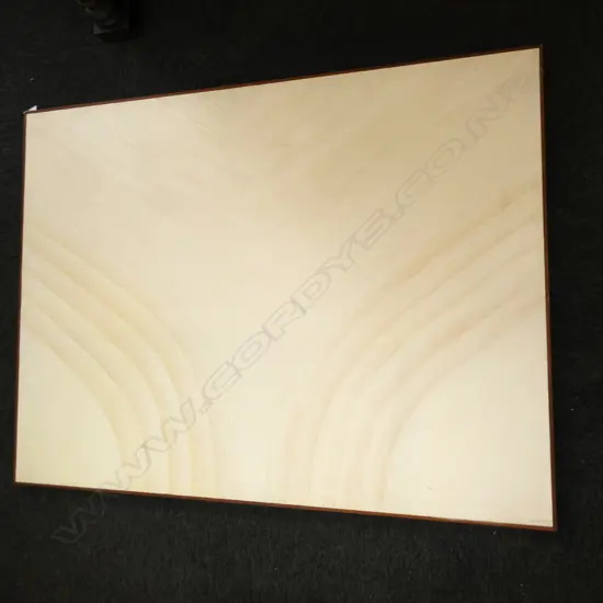 LARGE SIGNED ABSTRACT WHITE OIL ON CANVAS 915x1220mm